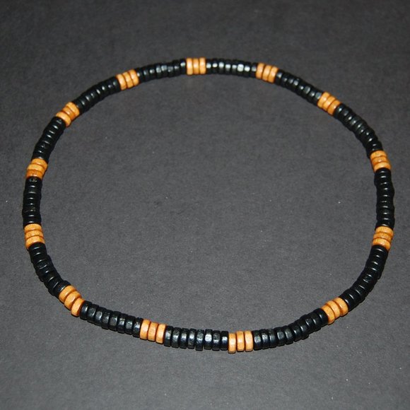 Men Necklace,Wood Necklace,Surfer Necklace,Tribal Style,Chocker,Beach Necklace - Picture 1 of 3